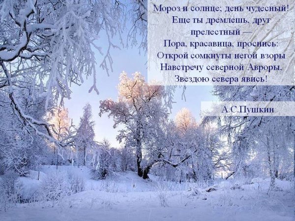 Мороз и солнце день