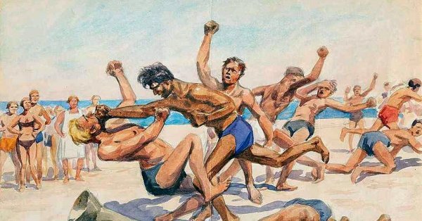 Люди на море