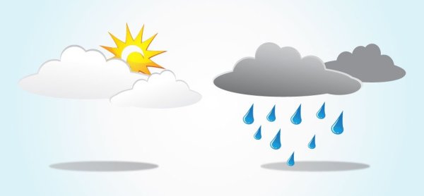 Пасмурно и солнечно