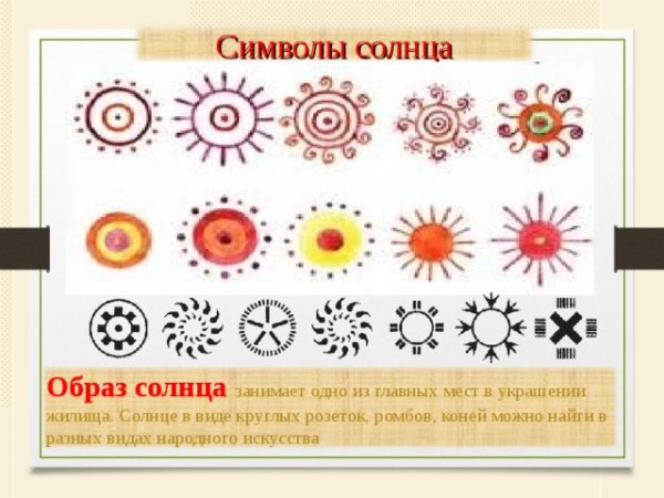 Солярный знак образ солнца