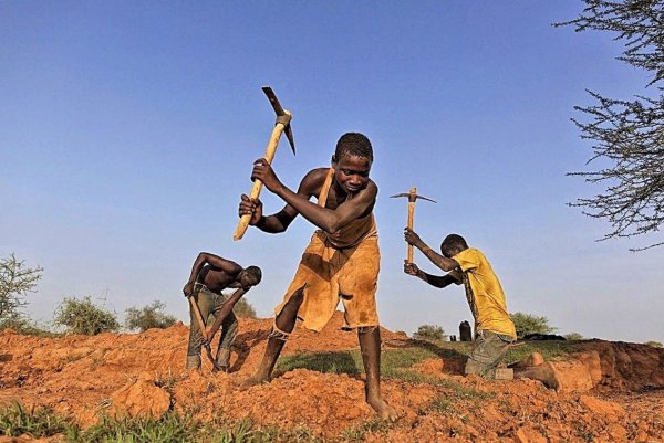 Мотыга в Африке