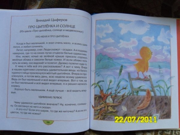 Цыферов про цыпленка солнце и медвежонка