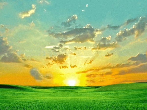 Анимированное небо с солнцем