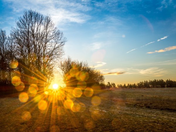 Лучи восходящего солнца