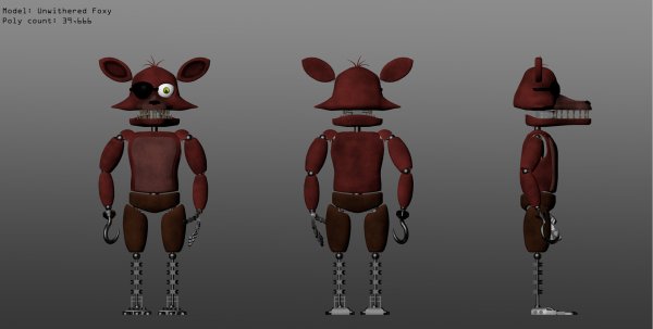 Фокси ФНАФ 1 3д модель