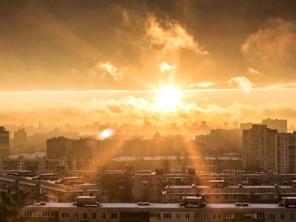 Закат над городом