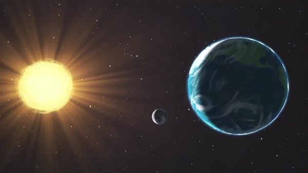 Земля и Луна вид из космоса