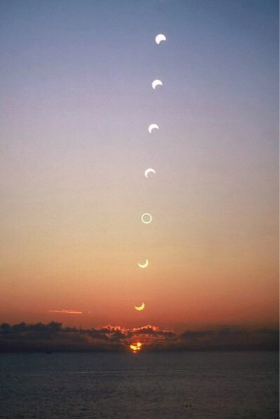 Луна и солнце на небе одновременно