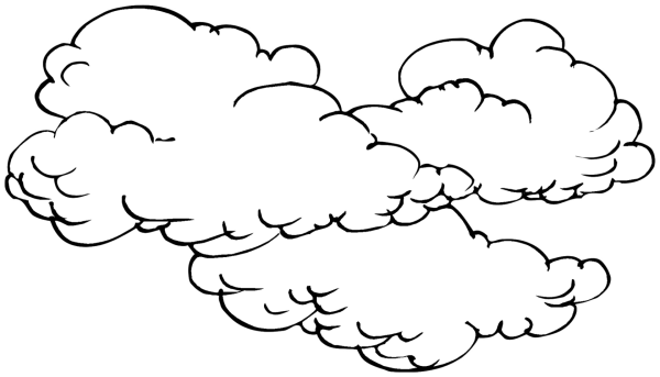 Облако раскраска для малышей