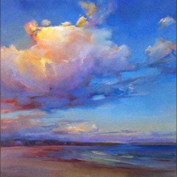 Облака живопись акрил