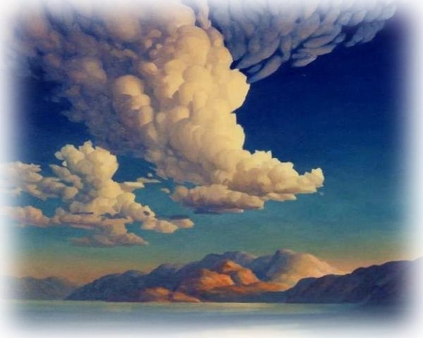 Облака картина маслом