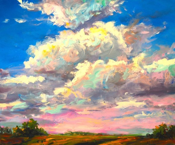 Пейзаж с облаками