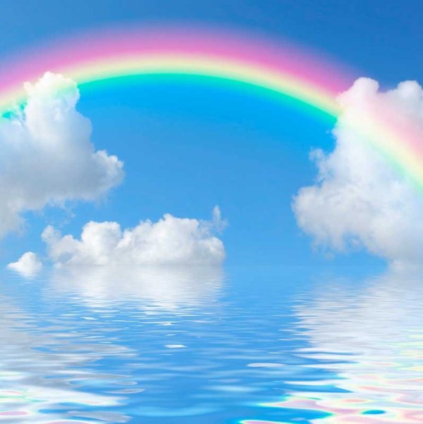 Радуга с облаками