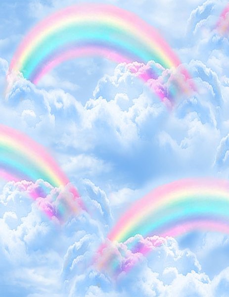 Радуга на голубом небе