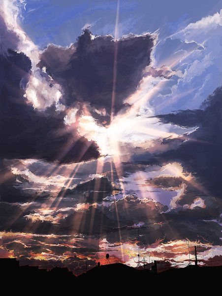 Солнце в облаках