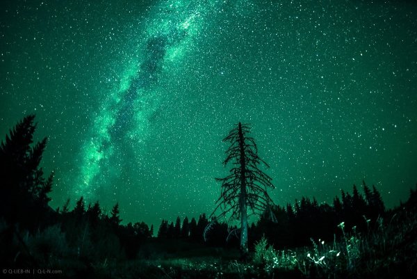 Звездное небо зеленое