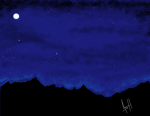 Рисунок ночного неба