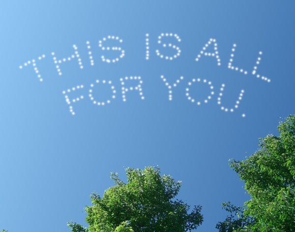 Надпись в небе