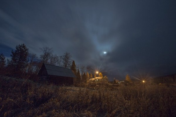 Ночная деревня летом