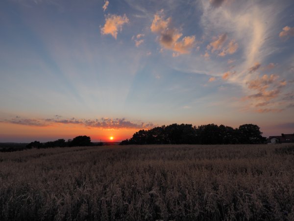 Закат в деревне