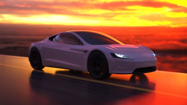 Тесла родстер 2020 белая