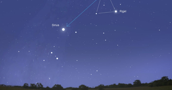 Полярная звезда на ночном небе