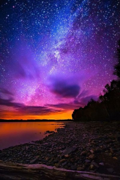 Ночное небо со звездами