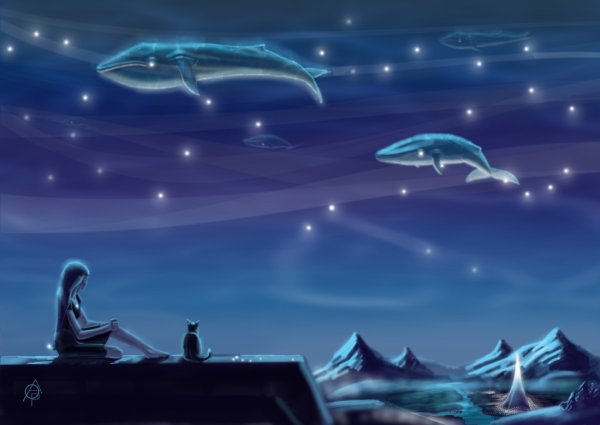 Кит в облаках