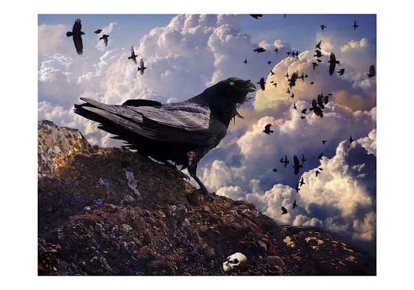 Ворон в небе