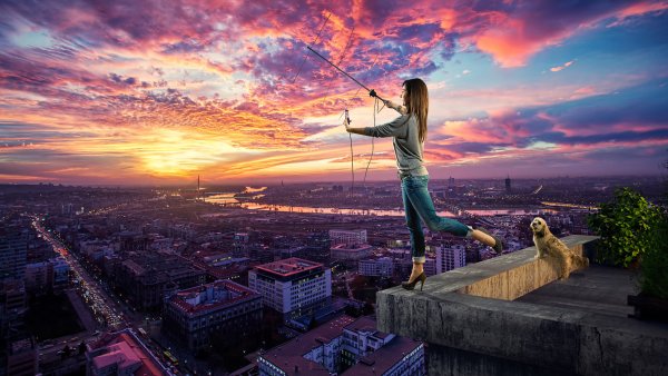 На крыше