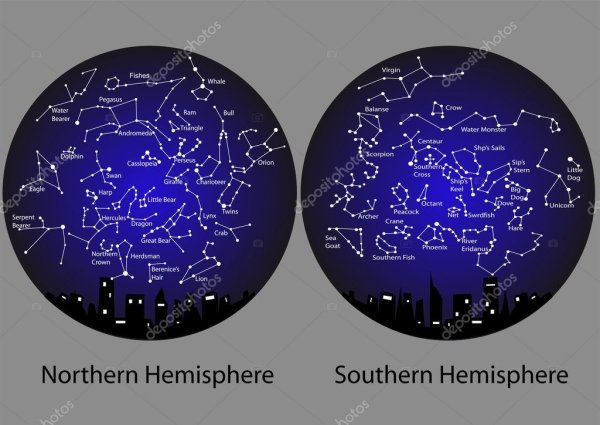 Карта звездного неба 88 созвездий