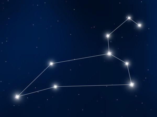 Созвездие Льва на карте звездного неба