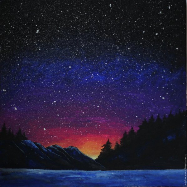 Разноцветные звезды на небе