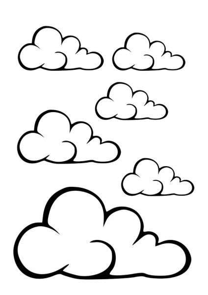 Дождик раскраска для детей