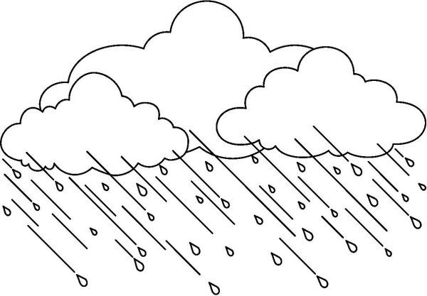 Контурный рисунок небо