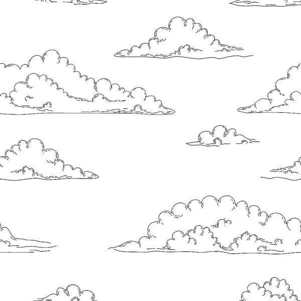 Облако раскраска для детей