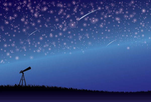 Телескоп и звездное небо