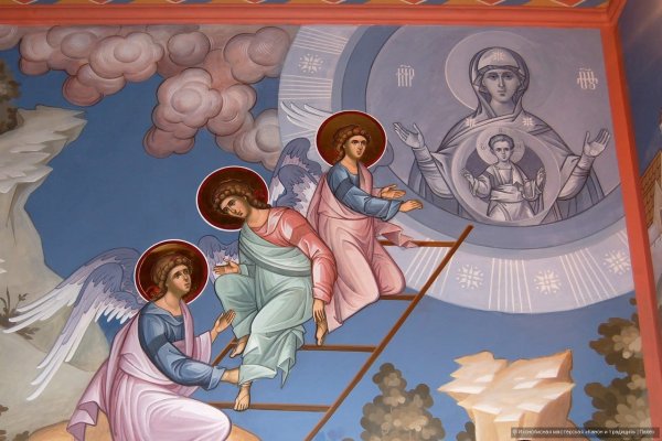 Лествица Иакова фреска
