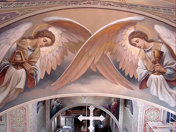 Ангелы херувимы роспись в храме