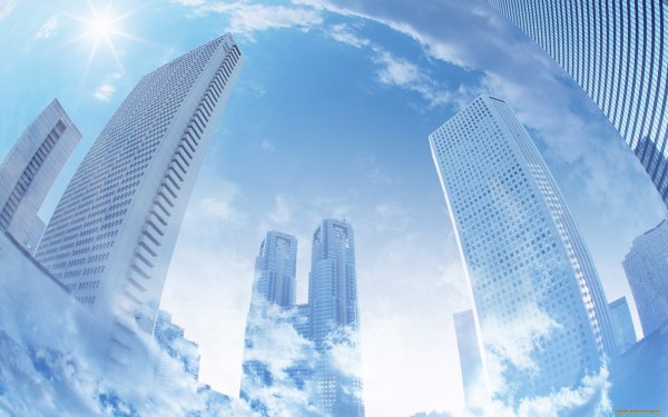 Небоскребы на фоне неба