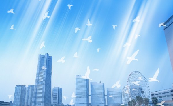 Фон небо город