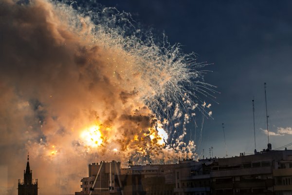 Пожар от пиротехники