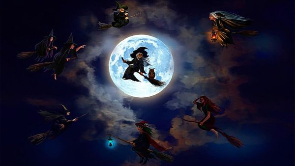 Ведьмочка на метле