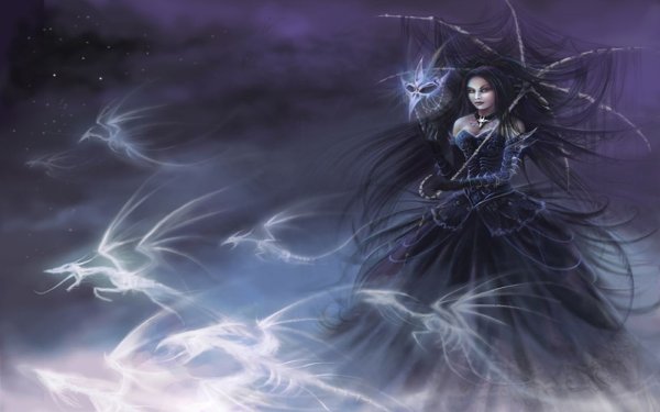 Ведьма летит на метле