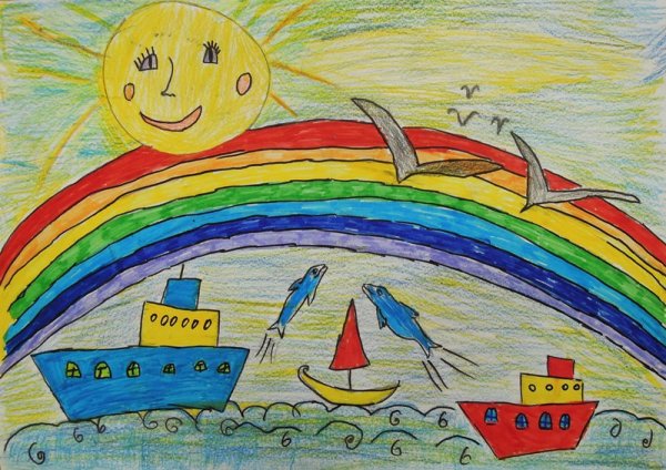 Солнечный круг небо вокруг рисунок