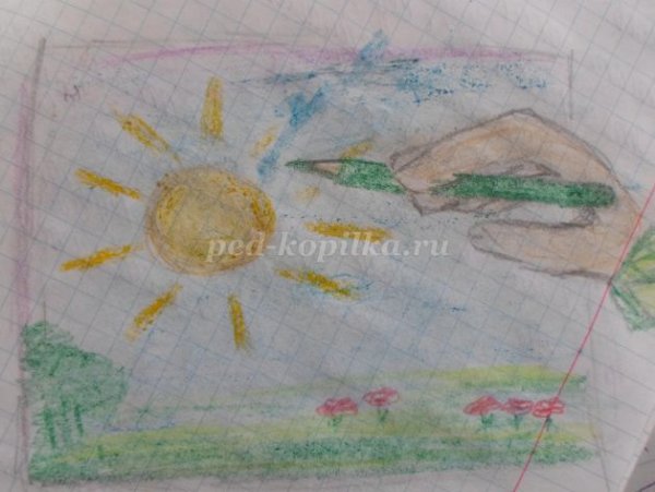 Солнечный круг рисунок