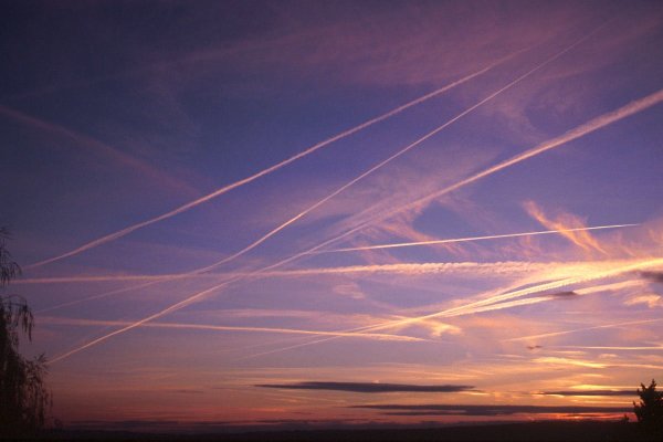 Небо облака самолет