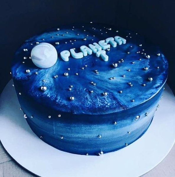 Торт космос для мальчика сливки