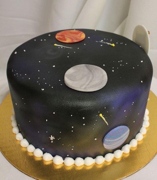 Торт космос с мастикой