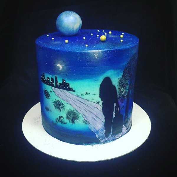 Торт в виде звездного неба